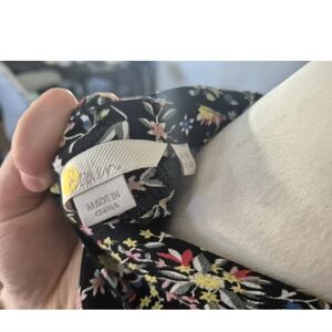 Sold! New Boden Women's Tie Neck Black Multicolor Floral Fit Flare Dress US 4R